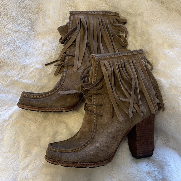 Frye Parker Fringe Leather Suede Boot - Picture 9 of 9